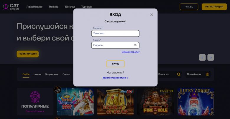 Cat Casino - вход на официальном сайте Cat Casino - вход на официальном сайте